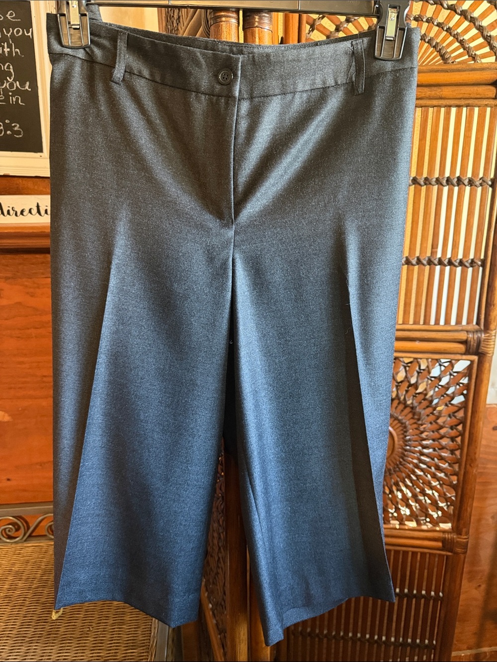 Michael Kors Dark Gray Wide-Leg Dress Culottes